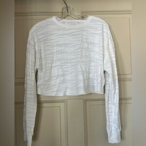 Women's White Long Sleeve Top